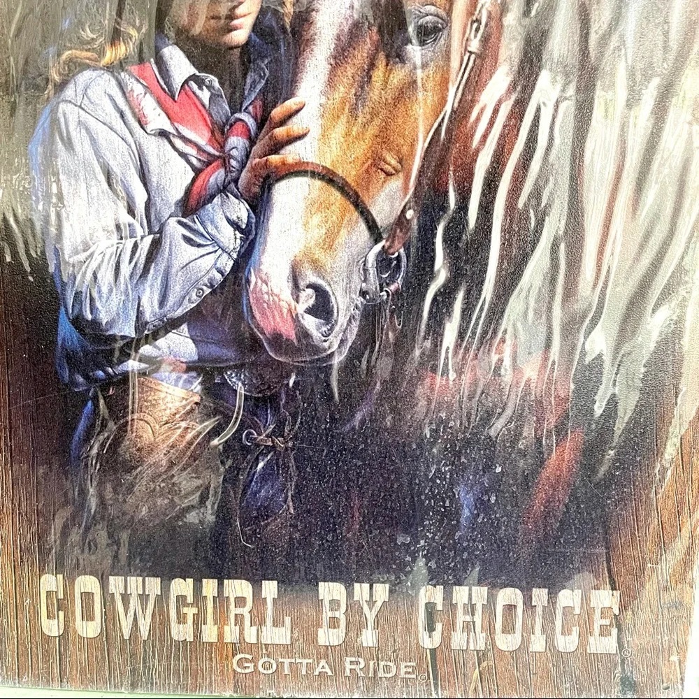 NEW Cowgirl By Choice Metal Sign